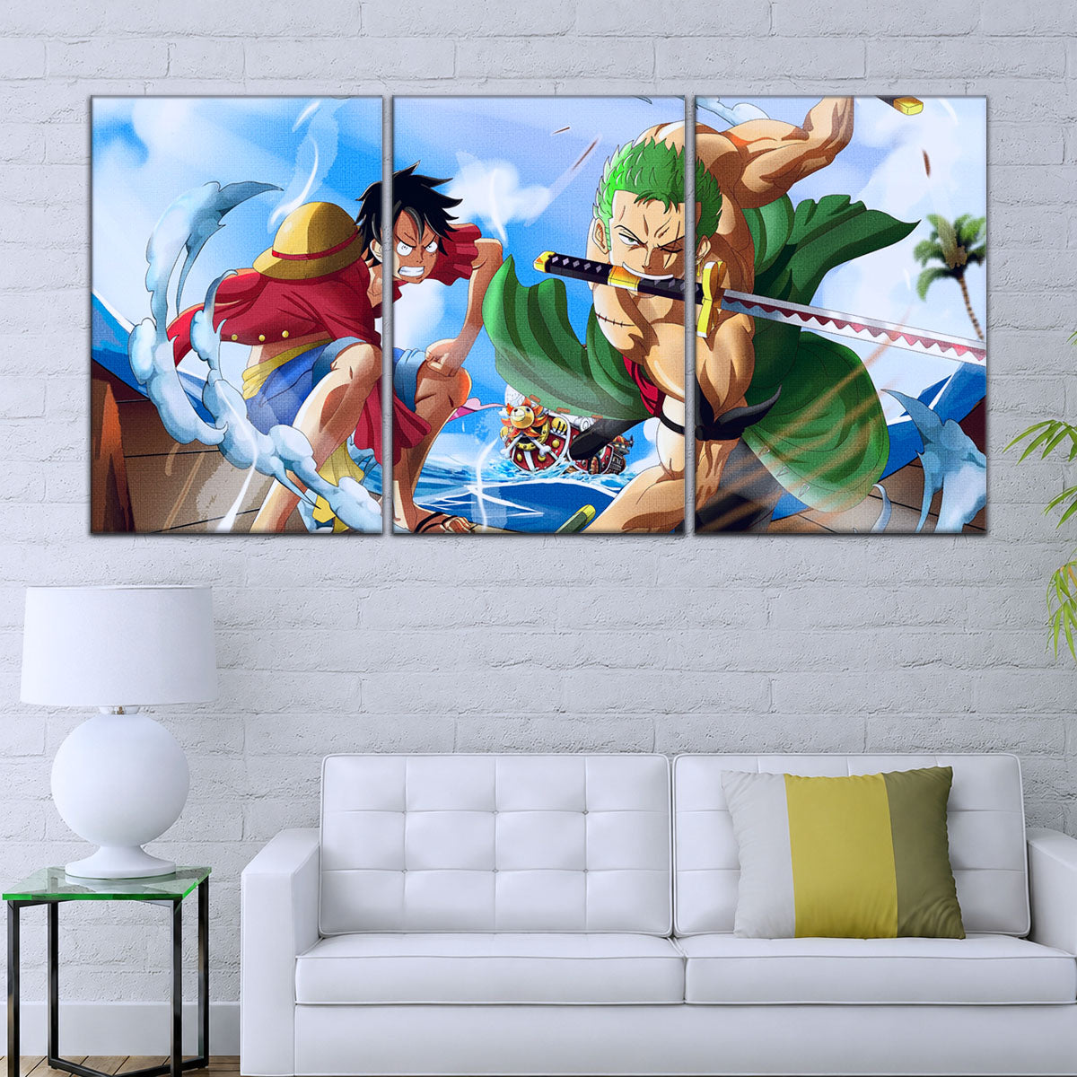 One Piece Canvas Wall Art - OP5057 - Monkey D. Luffy - Roronoa Zoro