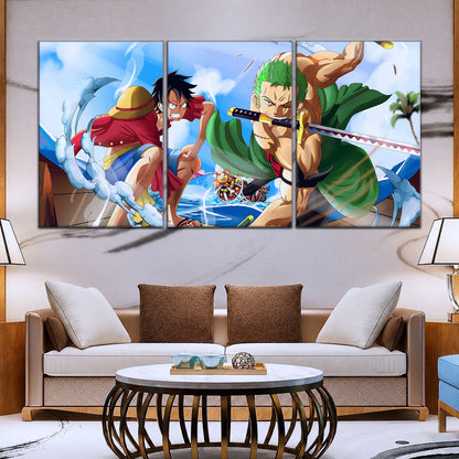 One Piece Canvas Wall Art - OP5057 - Monkey D. Luffy - Roronoa Zoro