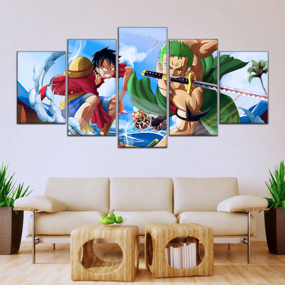 One Piece Canvas Wall Art - OP5057 - Monkey D. Luffy - Roronoa Zoro