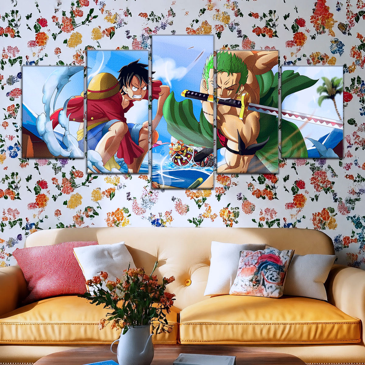 One Piece Canvas Wall Art - OP5057 - Monkey D. Luffy - Roronoa Zoro