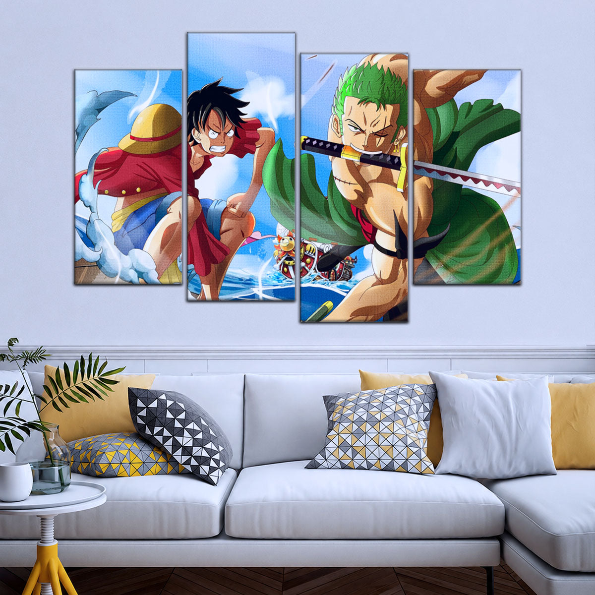 One Piece Canvas Wall Art - OP5057 - Monkey D. Luffy - Roronoa Zoro