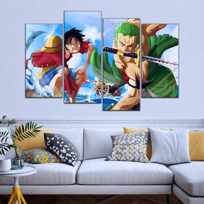 One Piece Canvas Wall Art - OP5057 - Monkey D. Luffy - Roronoa Zoro