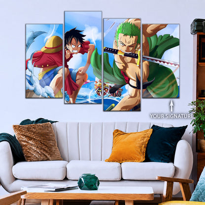 One Piece Canvas Wall Art - OP5057 - Monkey D. Luffy - Roronoa Zoro