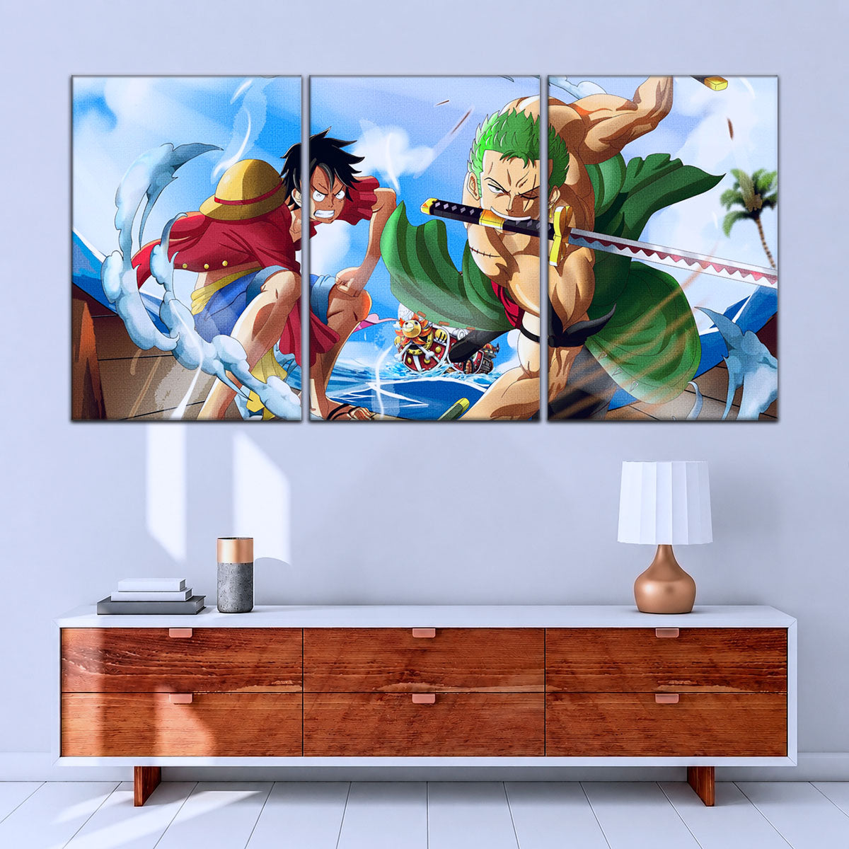 One Piece Canvas Wall Art - OP5057 - Monkey D. Luffy - Roronoa Zoro