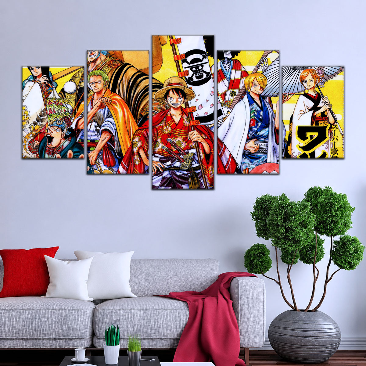 One Piece Canvas Wall Art - OP5063 - Straw Hat Crew featuring - Monkey D. Luffy - Roronoa Zoro