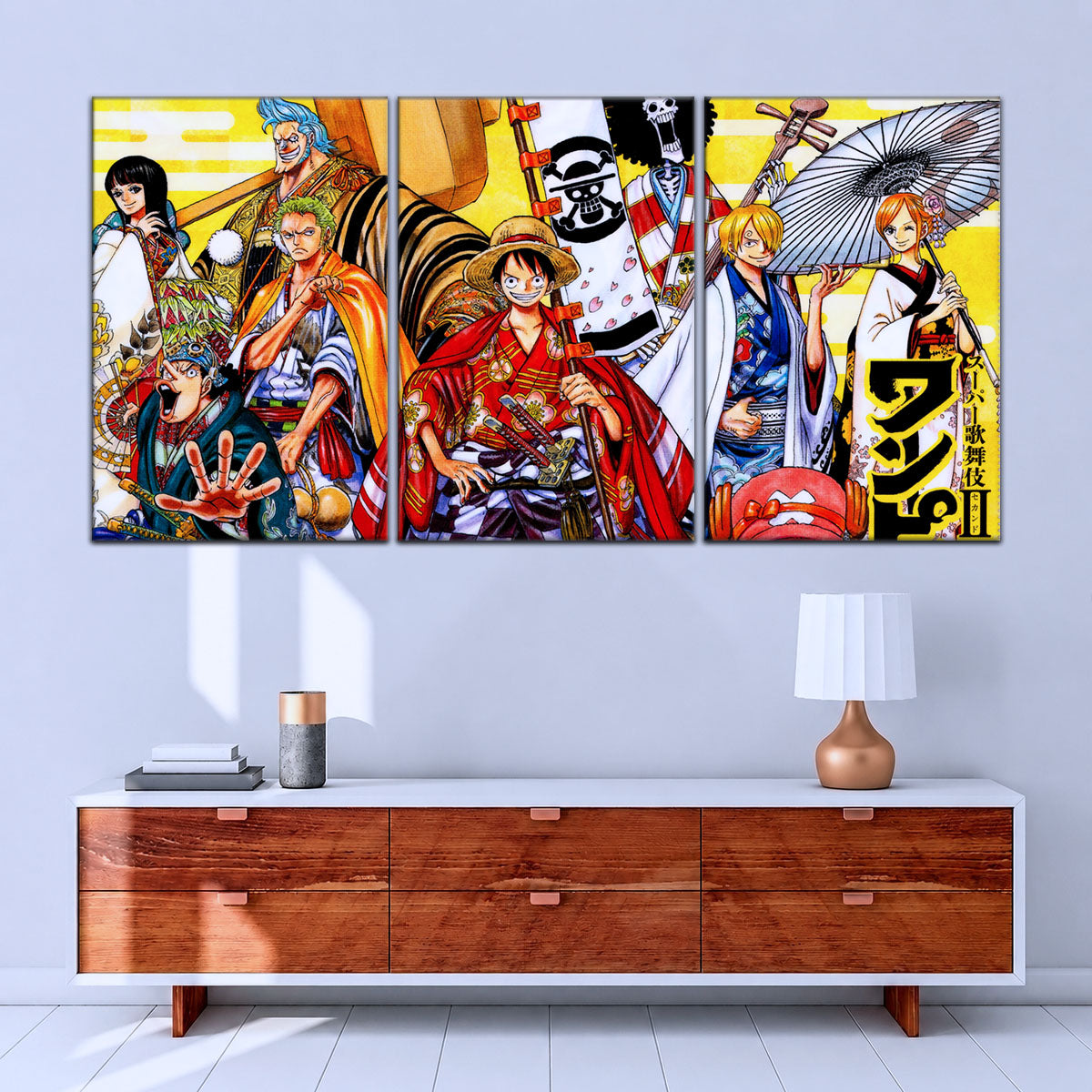 One Piece Canvas Wall Art - OP5063 - Straw Hat Crew featuring - Monkey D. Luffy - Roronoa Zoro