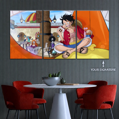 One Piece Canvas Wall Art - OP5064 - Straw Hat Crew featuring Luffy