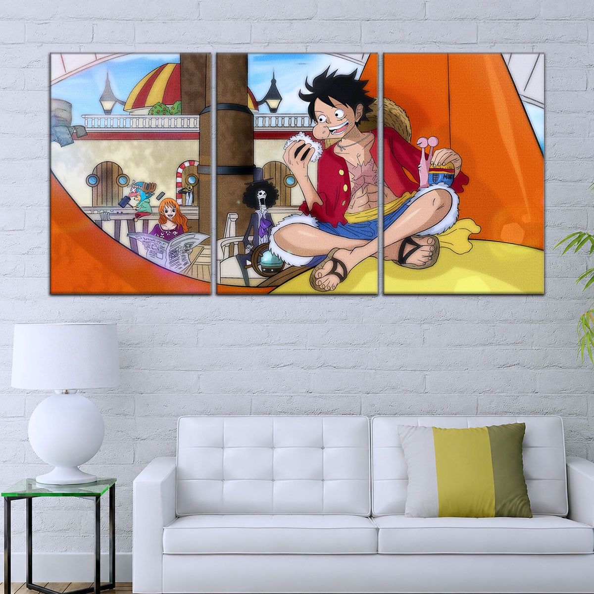 One Piece Canvas Wall Art - OP5064 - Straw Hat Crew featuring Luffy