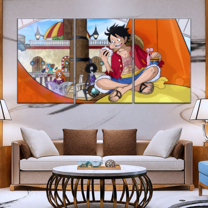 One Piece Canvas Wall Art - OP5064 - Straw Hat Crew featuring Luffy
