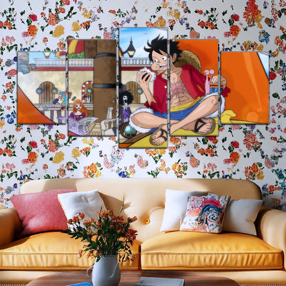 One Piece Canvas Wall Art - OP5064 - Straw Hat Crew featuring Luffy