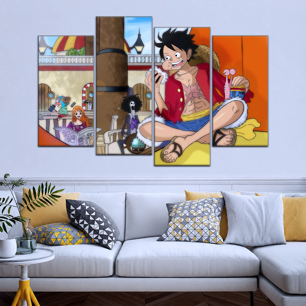 One Piece Canvas Wall Art - OP5064 - Straw Hat Crew featuring Luffy