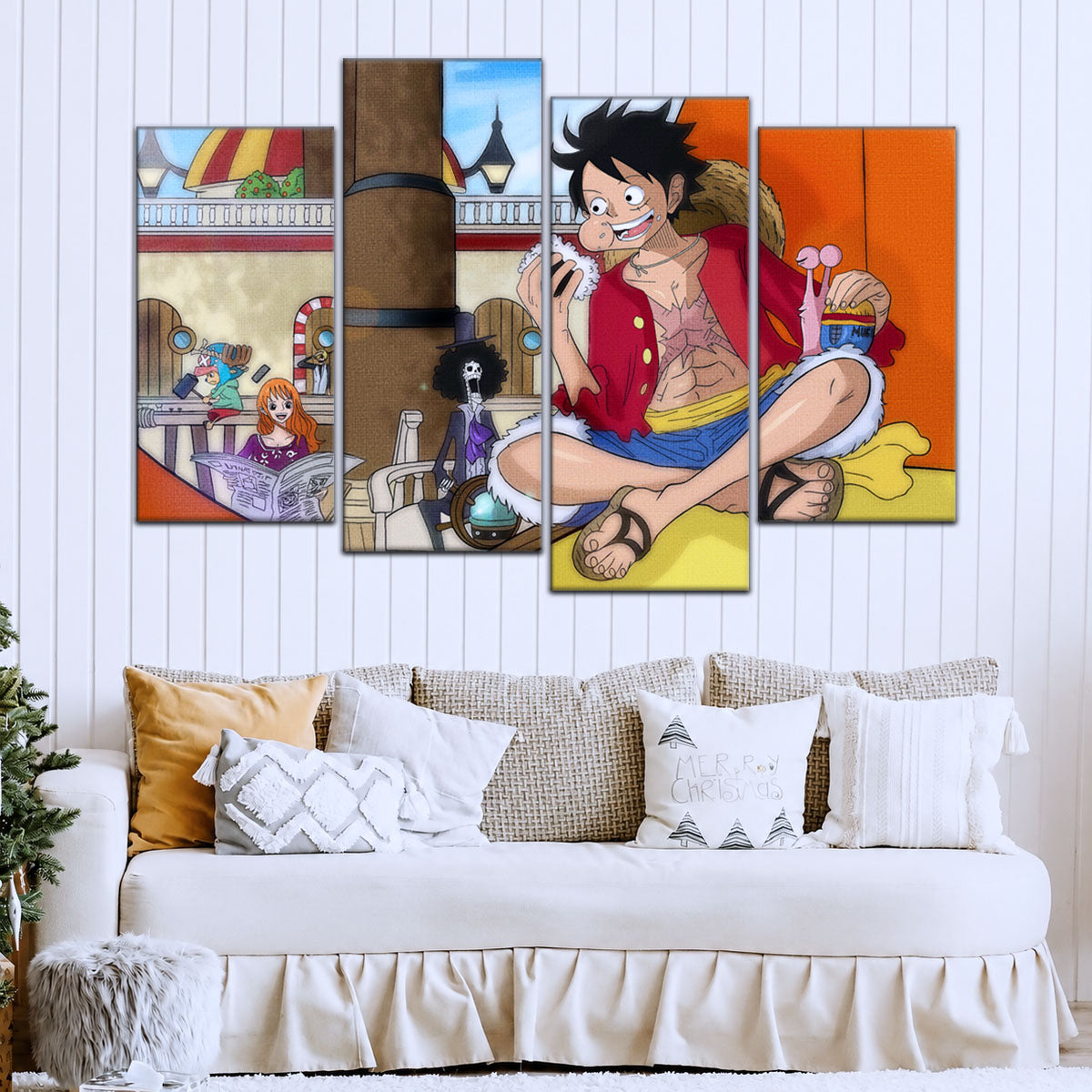 One Piece Canvas Wall Art - OP5064 - Straw Hat Crew featuring Luffy