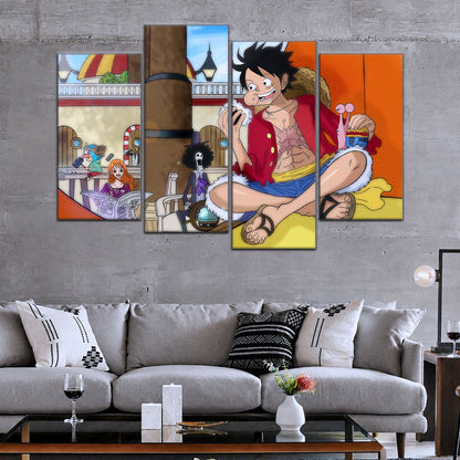 One Piece Canvas Wall Art - OP5064 - Straw Hat Crew featuring Luffy
