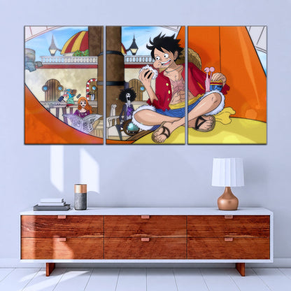 One Piece Canvas Wall Art - OP5064 - Straw Hat Crew featuring Luffy