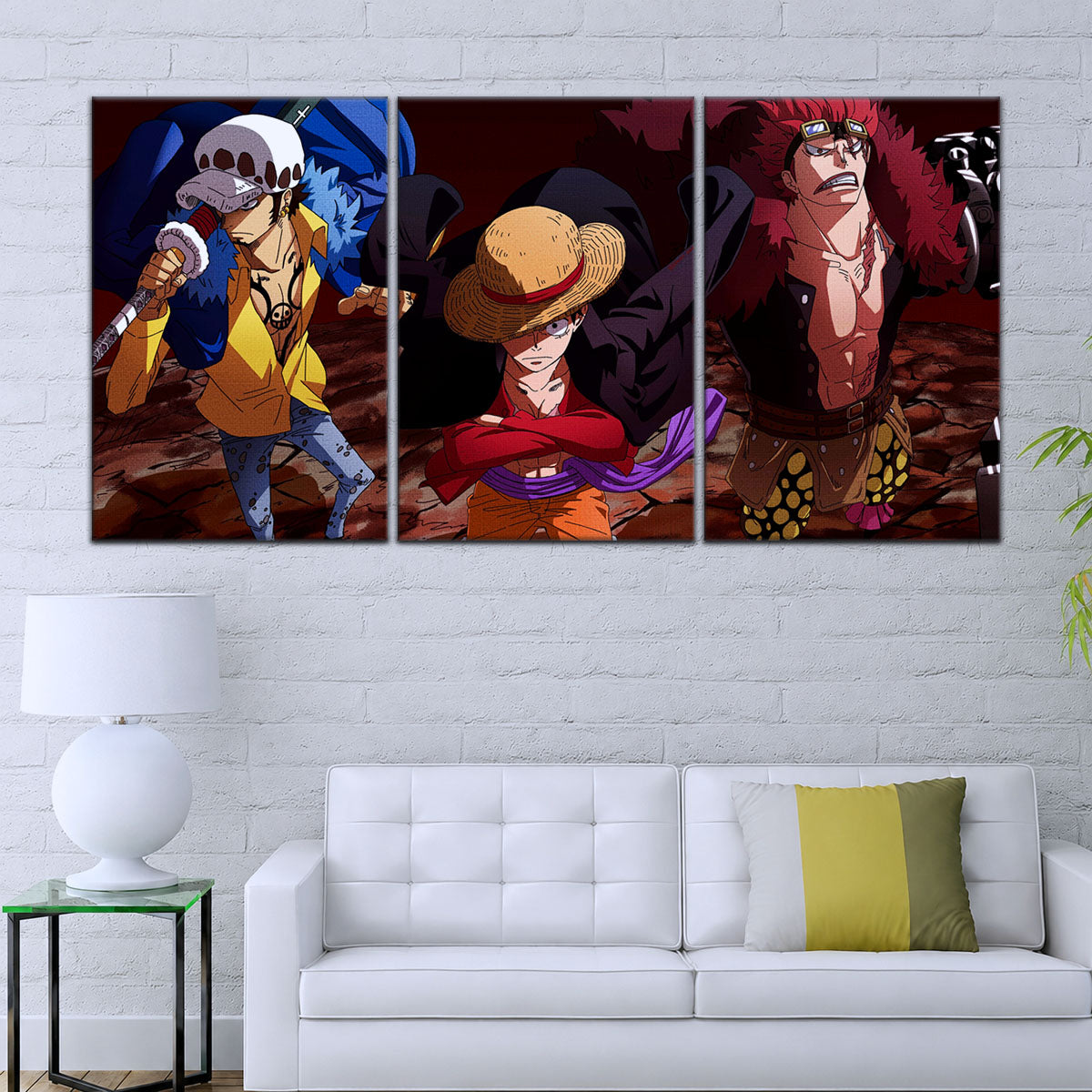 One Piece Canvas Wall Art - OP5066 - Monkey D. Luffy - Trafalgar Law - Eustass Kid