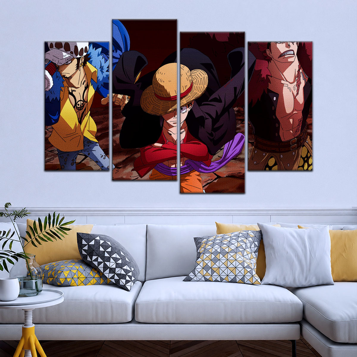 One Piece Canvas Wall Art - OP5066 - Monkey D. Luffy - Trafalgar Law - Eustass Kid