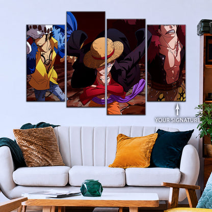 One Piece Canvas Wall Art - OP5066 - Monkey D. Luffy - Trafalgar Law - Eustass Kid