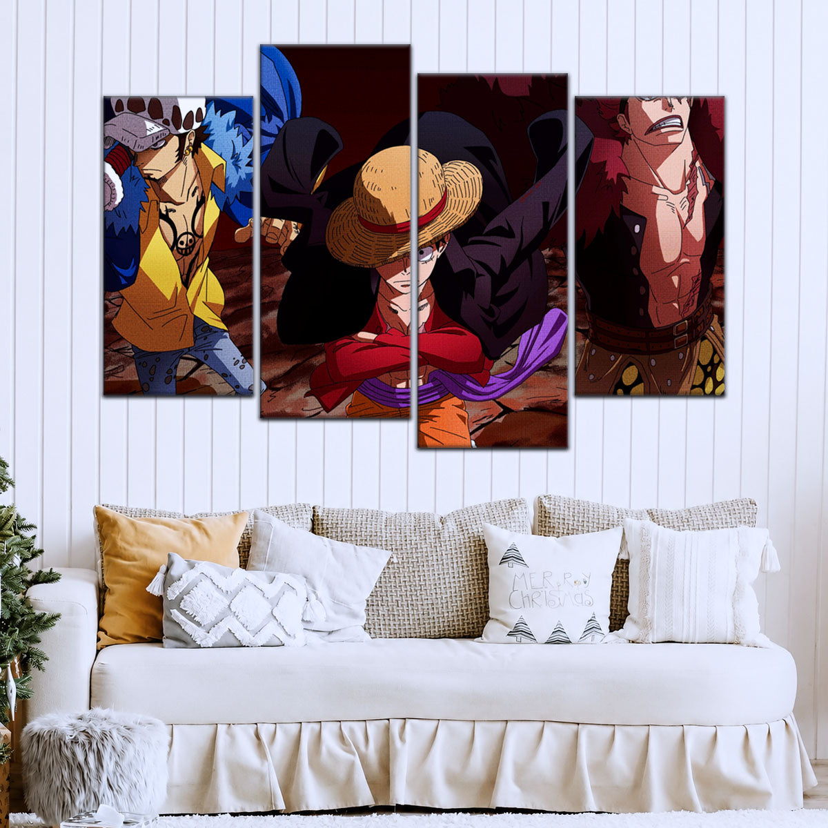 One Piece Canvas Wall Art - OP5066 - Monkey D. Luffy - Trafalgar Law - Eustass Kid