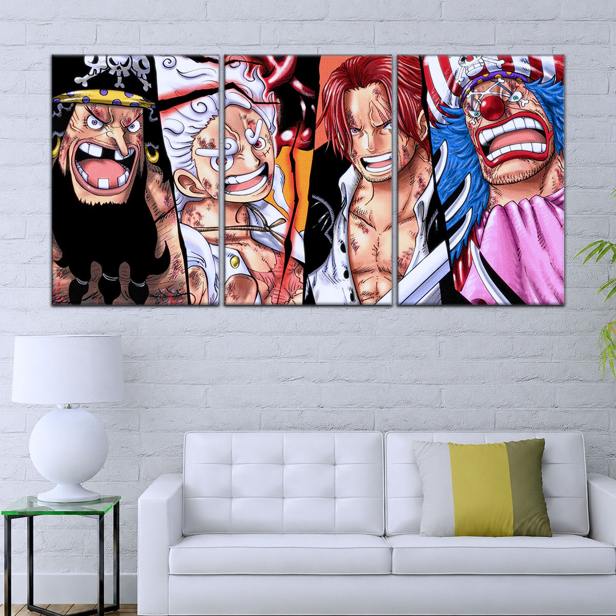 One Piece Canvas Wall Art - OP5067 - Luffy Gear 5 - Shanks - Buggy - Teach