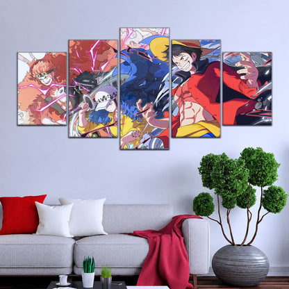 One Piece Canvas Wall Art - OP5068 - Monkey D. Luffy - Trafalgar Law - Eustass Kid