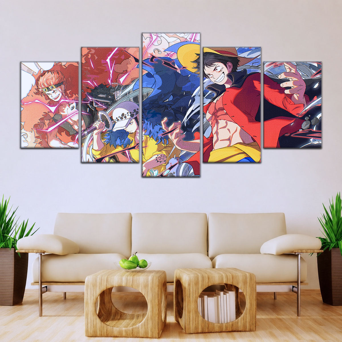 One Piece Canvas Wall Art - OP5068 - Monkey D. Luffy - Trafalgar Law - Eustass Kid