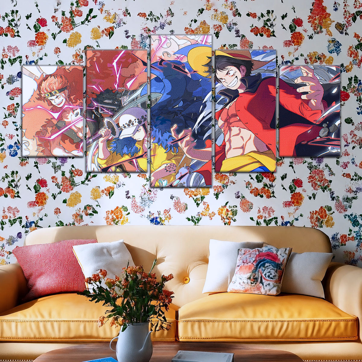 One Piece Canvas Wall Art - OP5068 - Monkey D. Luffy - Trafalgar Law - Eustass Kid