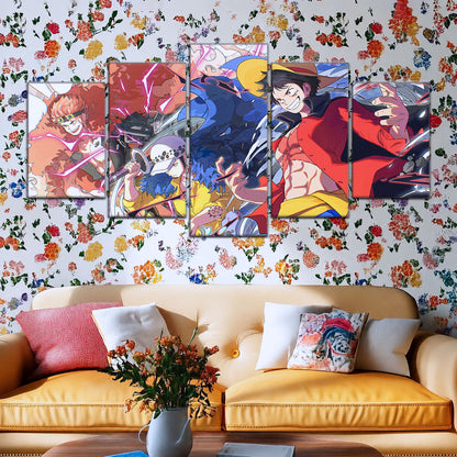 One Piece Canvas Wall Art - OP5068 - Monkey D. Luffy - Trafalgar Law - Eustass Kid