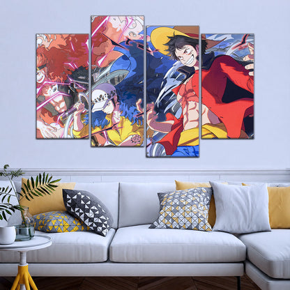One Piece Canvas Wall Art - OP5068 - Monkey D. Luffy - Trafalgar Law - Eustass Kid
