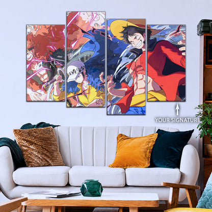 One Piece Canvas Wall Art - OP5068 - Monkey D. Luffy - Trafalgar Law - Eustass Kid