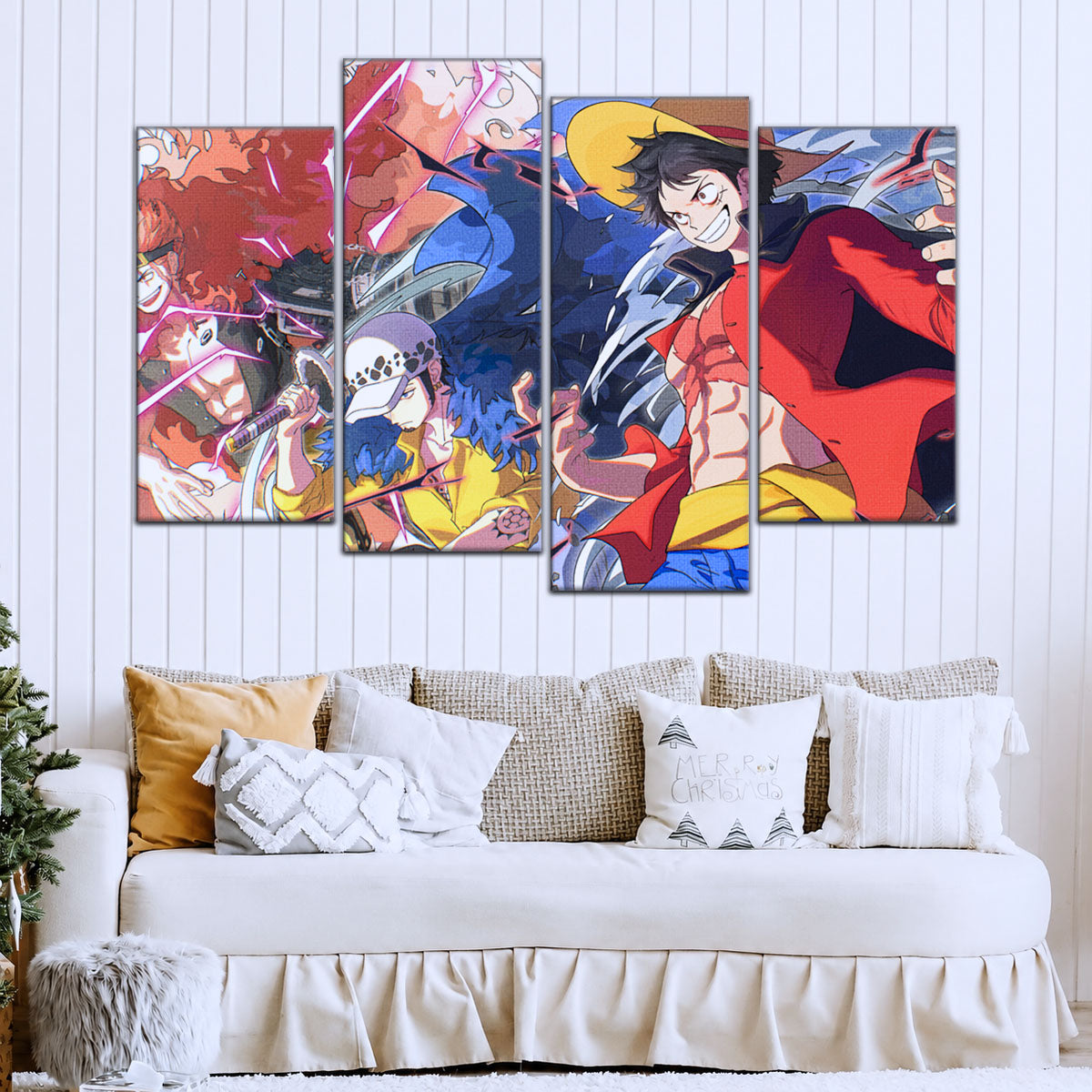 One Piece Canvas Wall Art - OP5068 - Monkey D. Luffy - Trafalgar Law - Eustass Kid