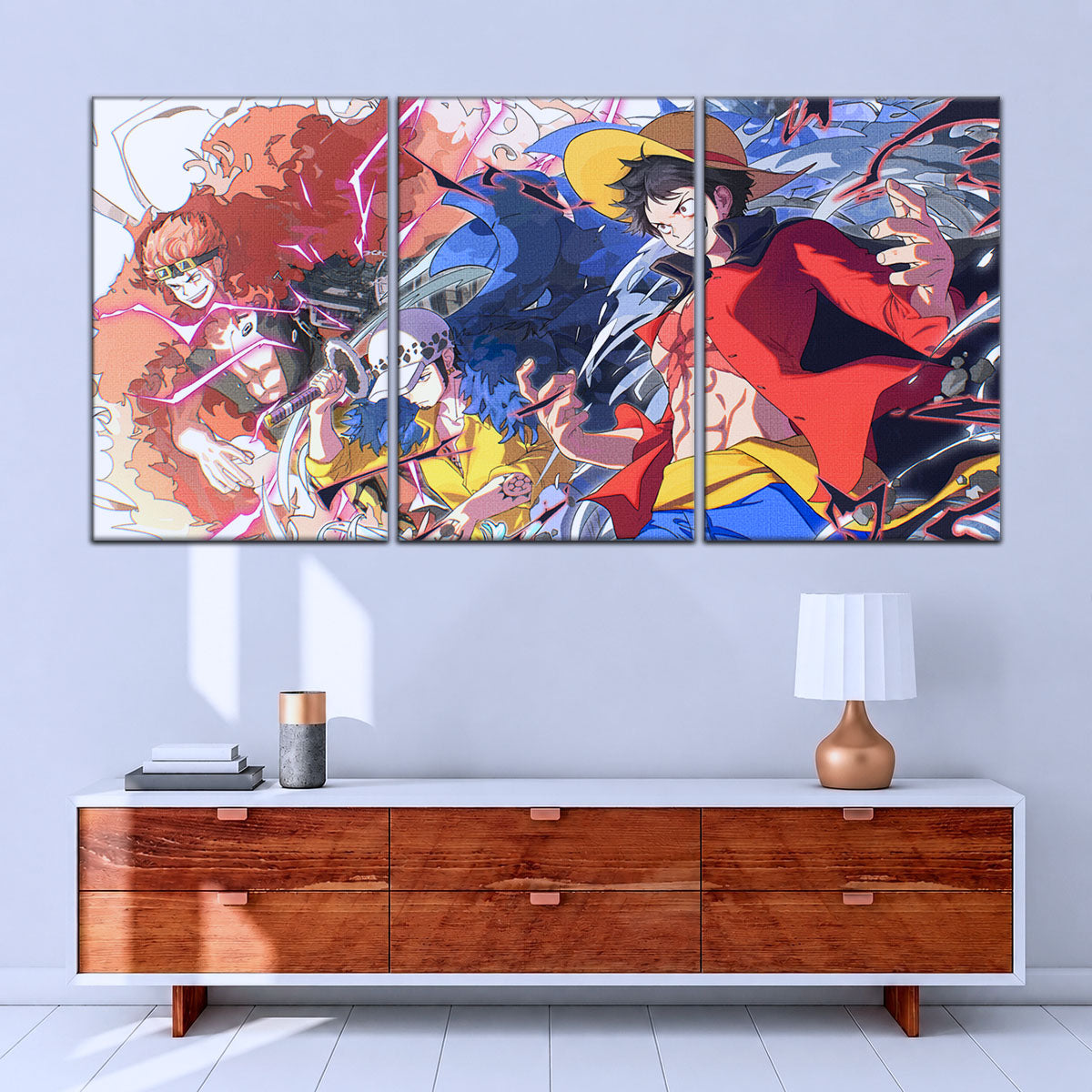 One Piece Canvas Wall Art - OP5068 - Monkey D. Luffy - Trafalgar Law - Eustass Kid