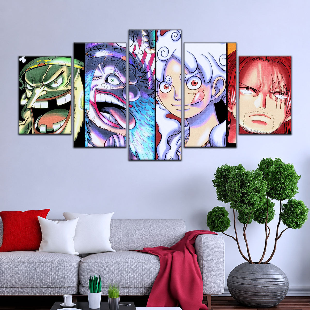 One Piece Canvas Wall Art - OP5069 - Luffy Gear 5 - Buggy - Teach