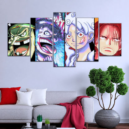 One Piece Canvas Wall Art - OP5069 - Luffy Gear 5 - Buggy - Teach