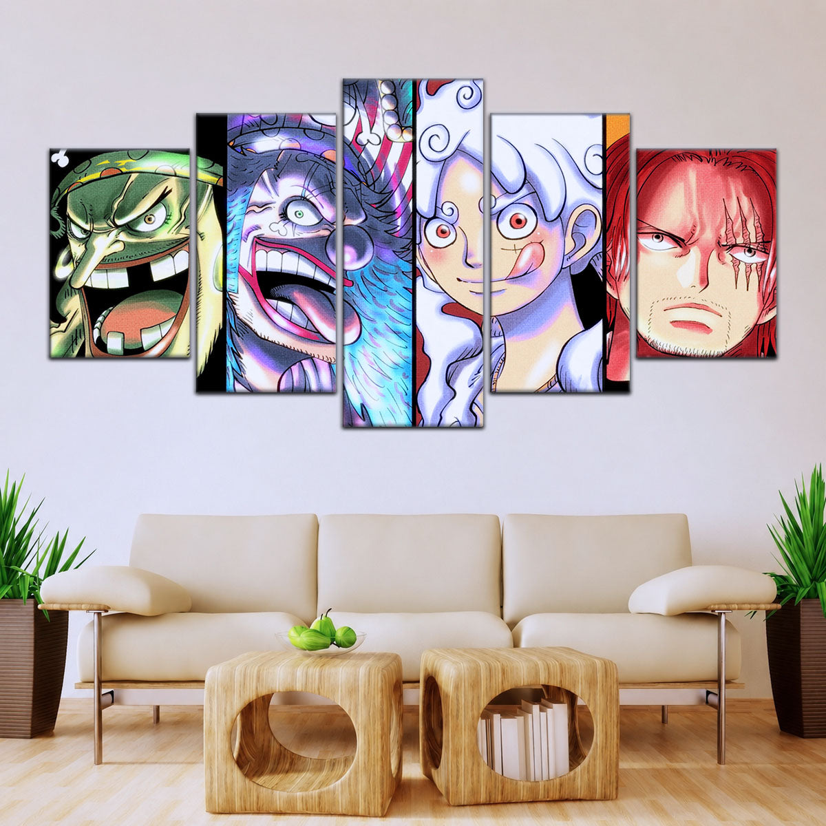 One Piece Canvas Wall Art - OP5069 - Luffy Gear 5 - Buggy - Teach