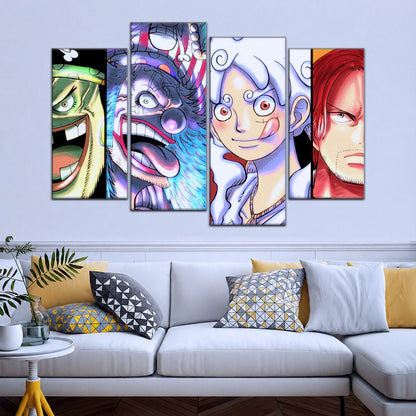 One Piece Canvas Wall Art - OP5069 - Luffy Gear 5 - Buggy - Teach
