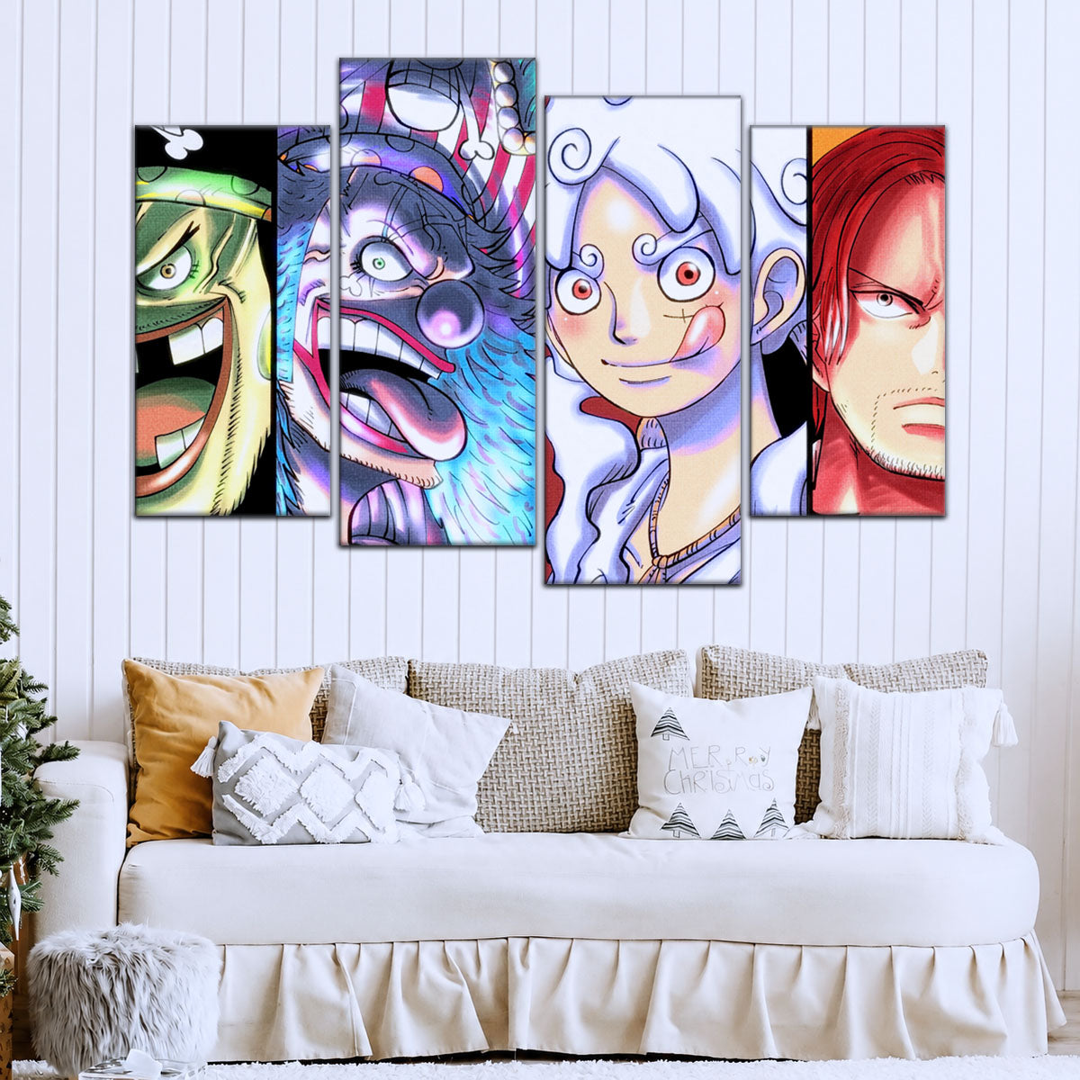 One Piece Canvas Wall Art - OP5069 - Luffy Gear 5 - Buggy - Teach