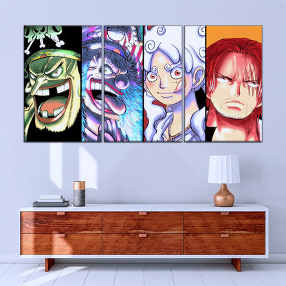 One Piece Canvas Wall Art - OP5069 - Luffy Gear 5 - Buggy - Teach