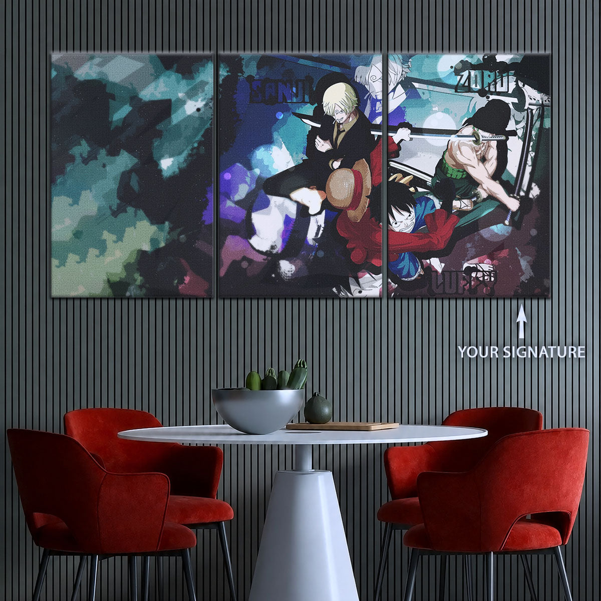 One Piece Canvas Wall Art - OP5074 - Monster Trio - Monkey D. Luffy - Roronoa Zoro - Sanji