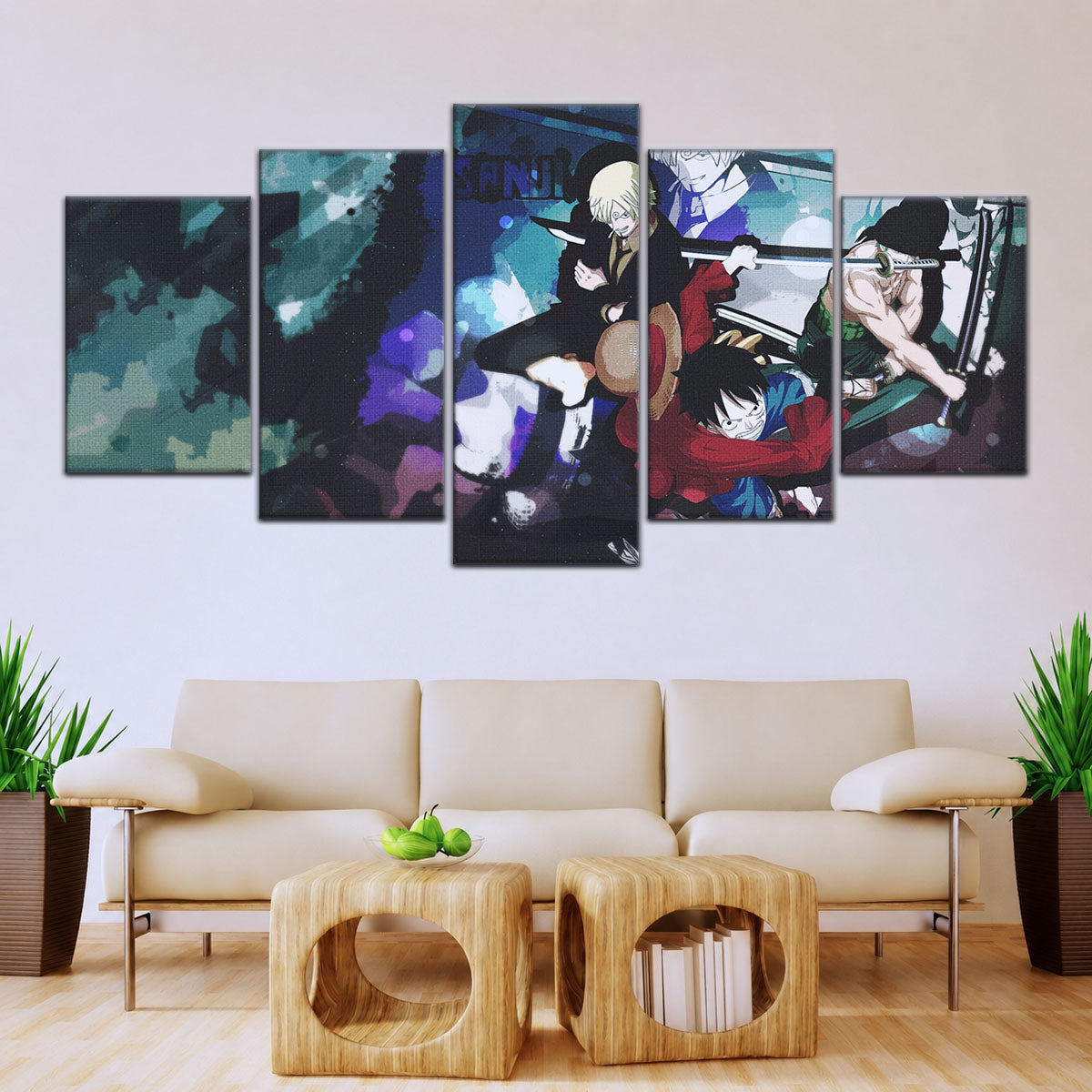 One Piece Canvas Wall Art - OP5074 - Monster Trio - Monkey D. Luffy - Roronoa Zoro - Sanji