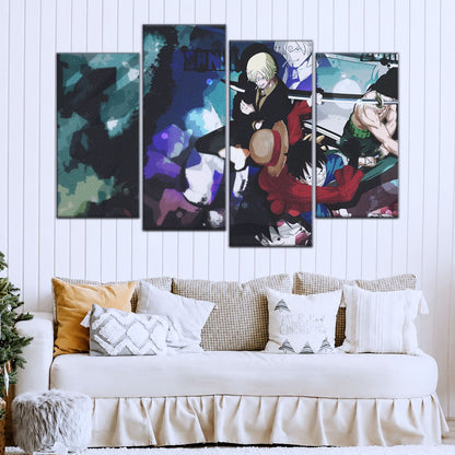 One Piece Canvas Wall Art - OP5074 - Monster Trio - Monkey D. Luffy - Roronoa Zoro - Sanji