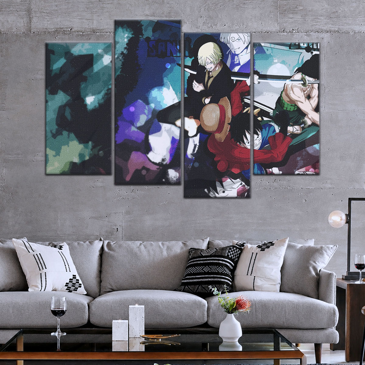 One Piece Canvas Wall Art - OP5074 - Monster Trio - Monkey D. Luffy - Roronoa Zoro - Sanji