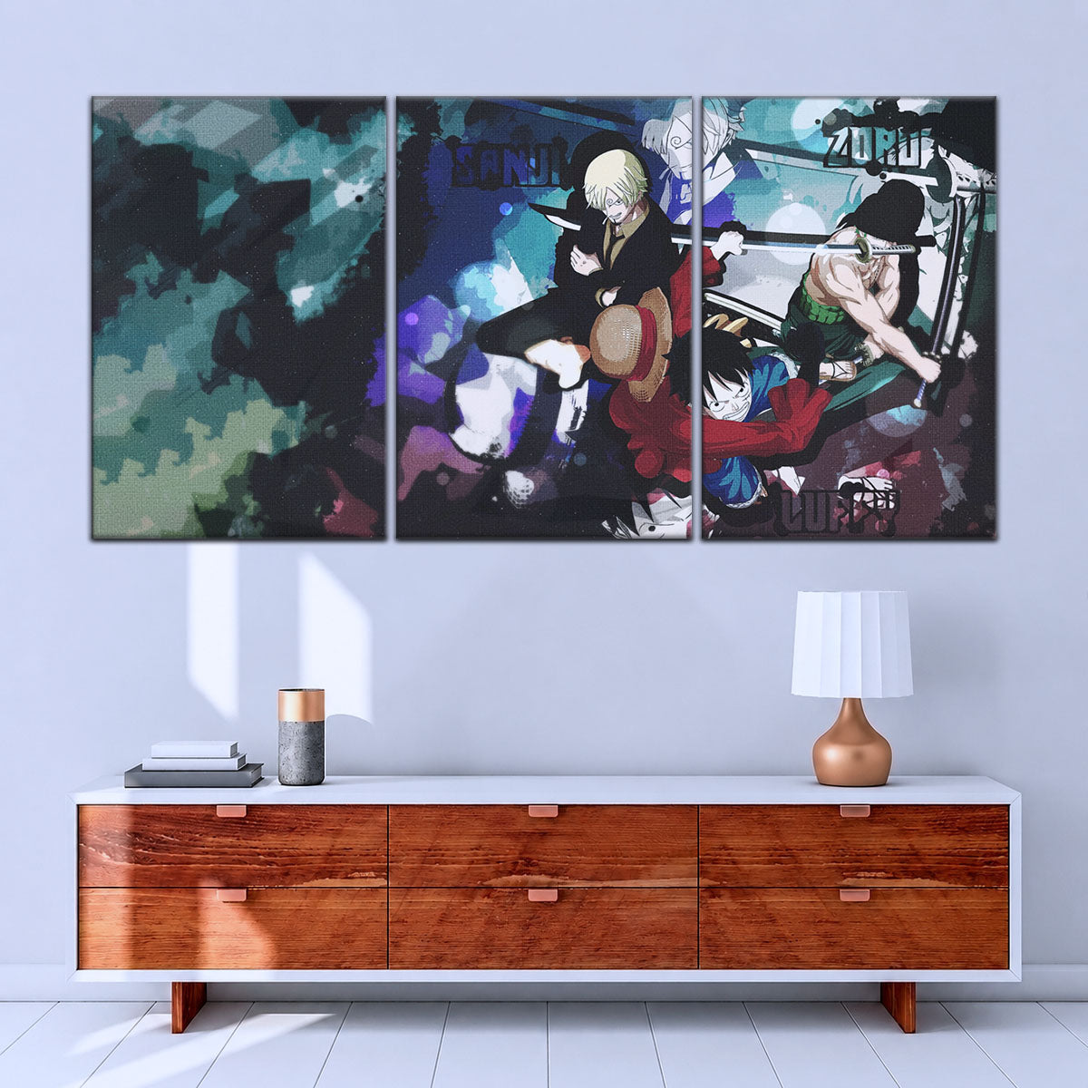 One Piece Canvas Wall Art - OP5074 - Monster Trio - Monkey D. Luffy - Roronoa Zoro - Sanji