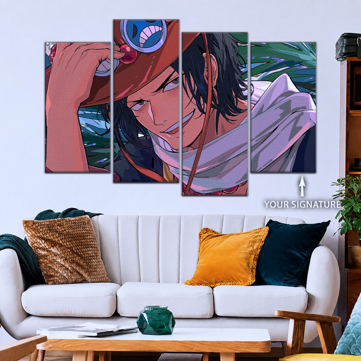 One Piece Canvas Wall Art - OP5075 - Portgas D. Ace Fire Fist