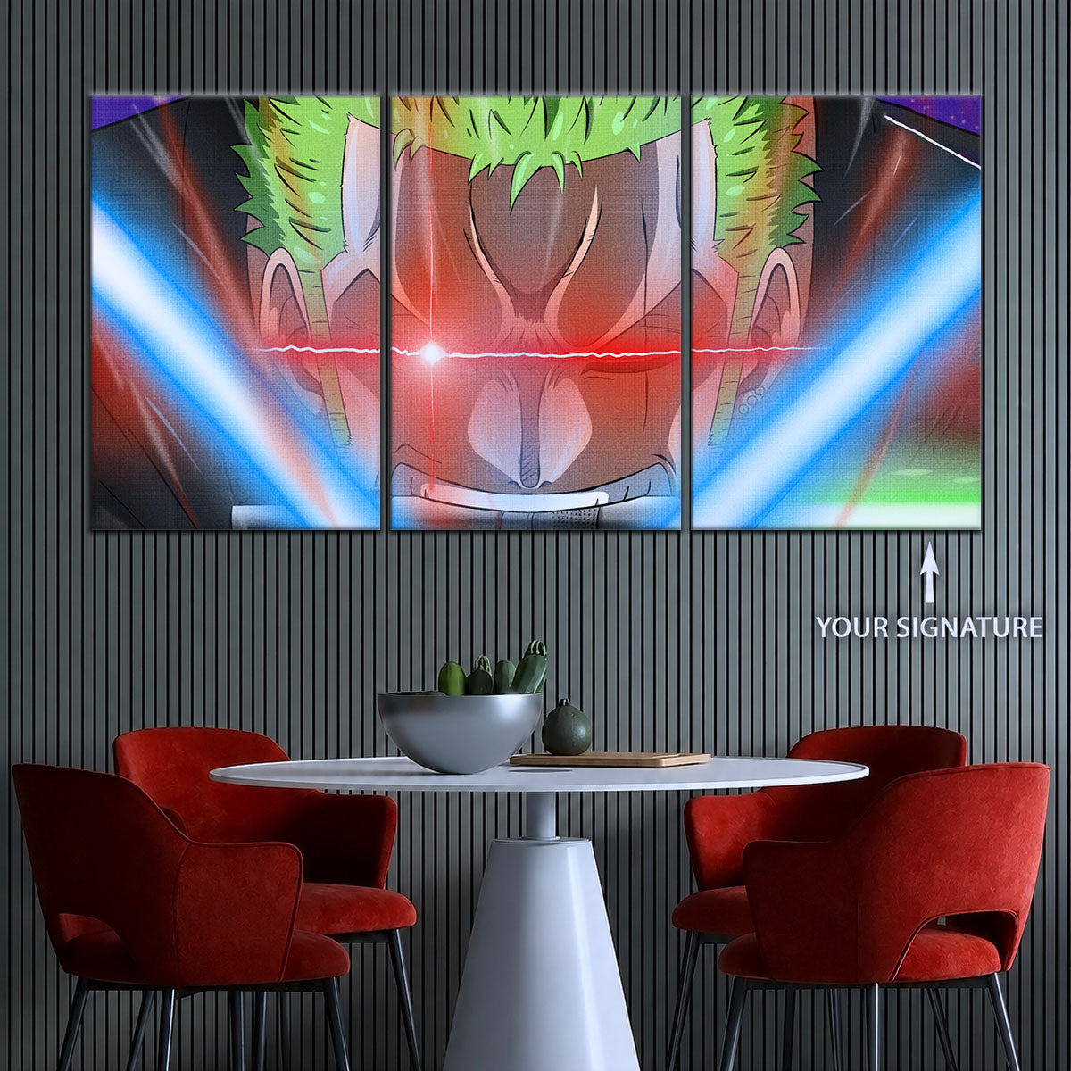 One Piece Canvas Wall Art - OP5077 - Roronoa Zoro Three Sword Style