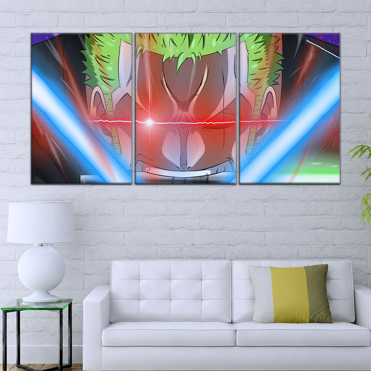 One Piece Canvas Wall Art - OP5077 - Roronoa Zoro Three Sword Style