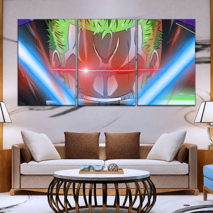 One Piece Canvas Wall Art - OP5077 - Roronoa Zoro Three Sword Style