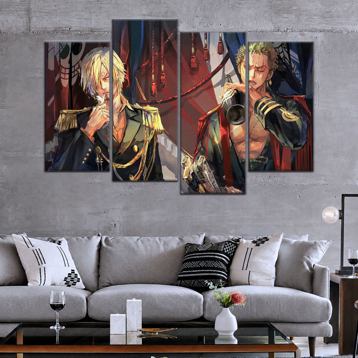 One Piece Canvas Wall Art - OP5078 - Roronoa Zoro Three Sword Style - Sanji