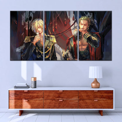 One Piece Canvas Wall Art - OP5078 - Roronoa Zoro Three Sword Style - Sanji