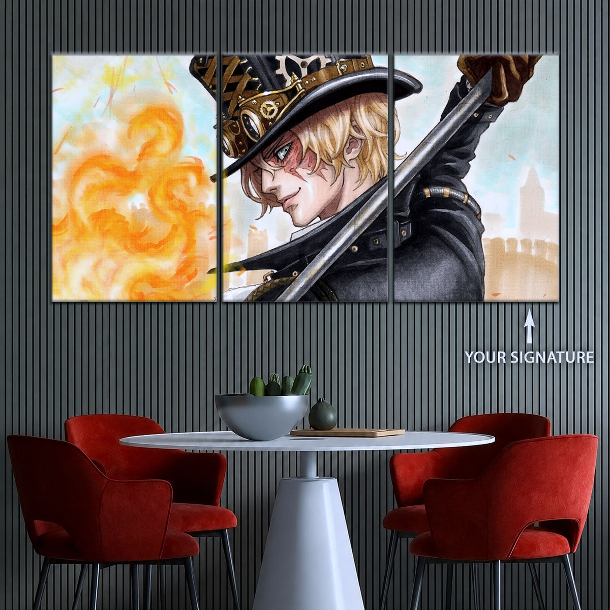 One Piece Canvas Wall Art - OP5083 - Sabo Fire Fist