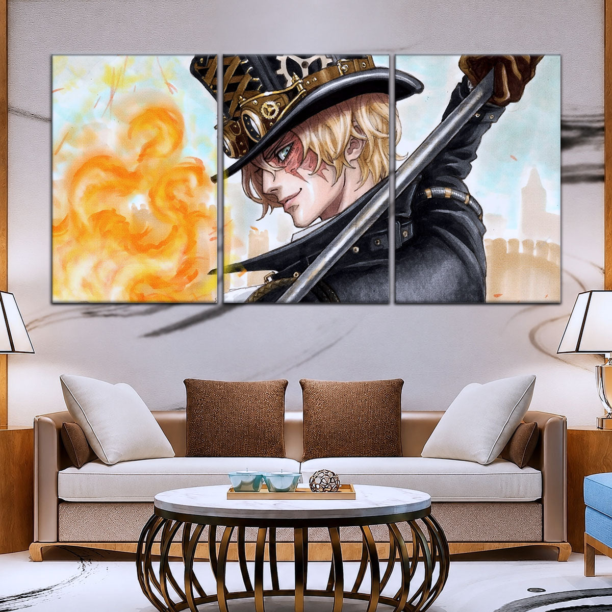 One Piece Canvas Wall Art - OP5083 - Sabo Fire Fist